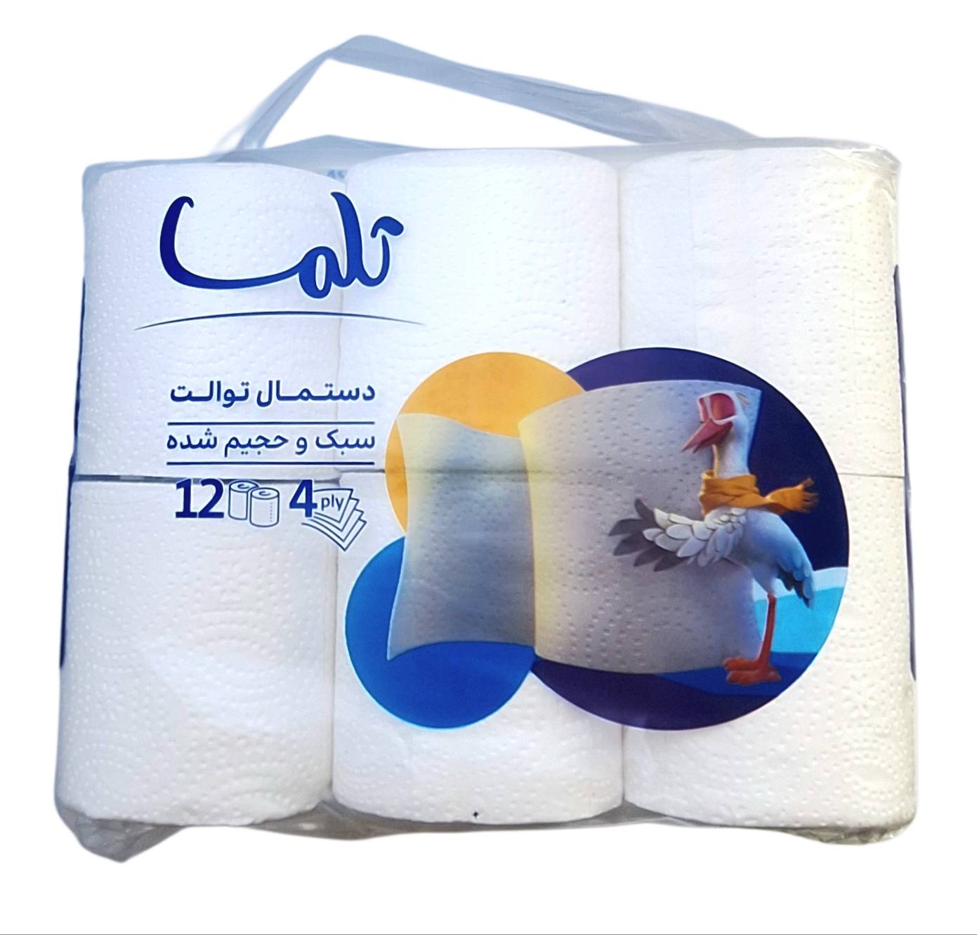 دستمال توالت دوازده قلو تلما 4 لایه