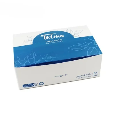 دستمال مرطوب ساشه ای تلما (48 ساشه در بسته)