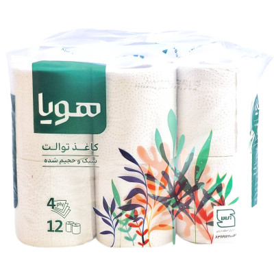 کاغذ توالت 12 قلو چهار لایه هویا