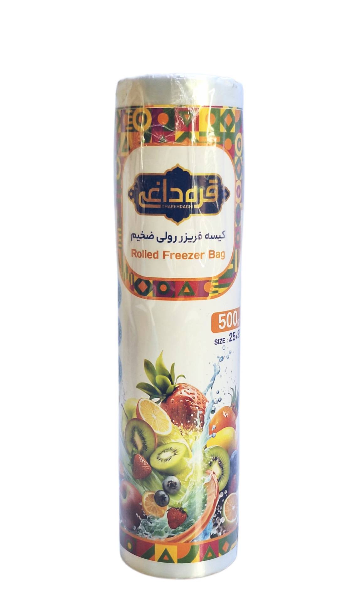 کیسه فریزر رولی ضخیم نیم کیلویی قره داغی (سایز 25*35)