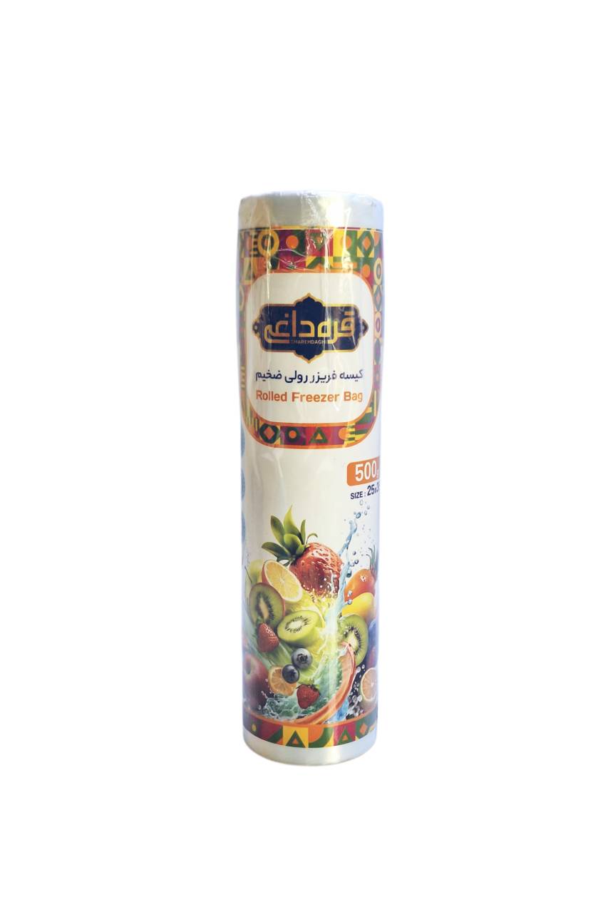 کیسه فریزر رولی ضخیم نیم کیلویی قره داغی (سایز 25*35)